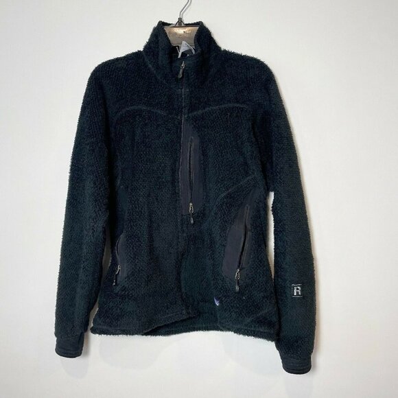 Patagonia Womens R2 Full Zip Fleece Synchilla Jacket Black Small Zip Pockets - Picture 1 of 7